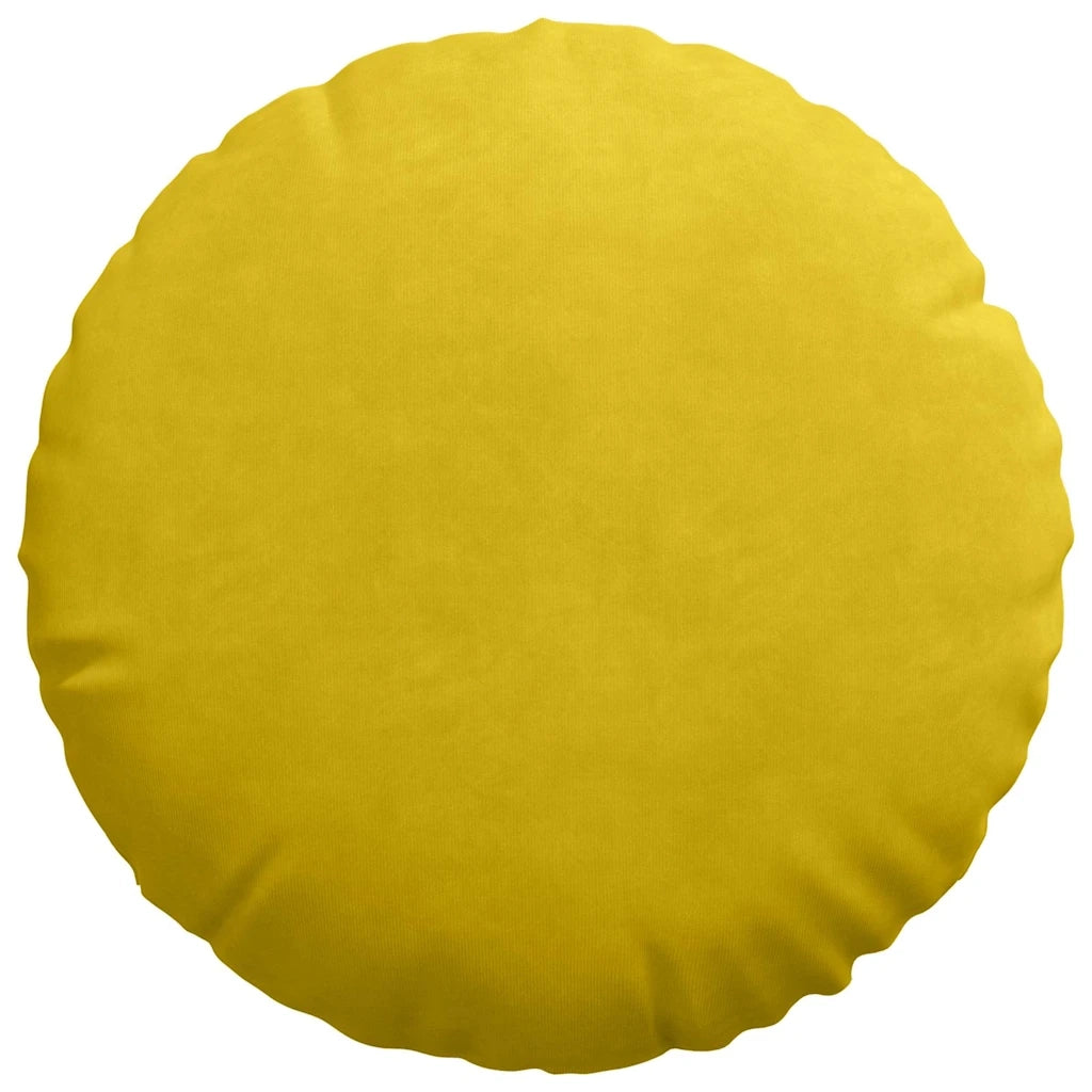 Cuscini per Seduta 2 pcs Giallo Ø 40 x 13 cm Velluto