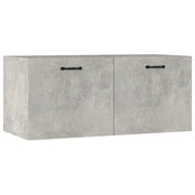 Armadietto a Muro | Mobile a Parete Grigio Cemento 80x36,5x35 cm Legno Multistrato
