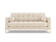 Cosmopolitan Design - Divano "Bali" 3 posti in tessuto strutturato beige chiaro 