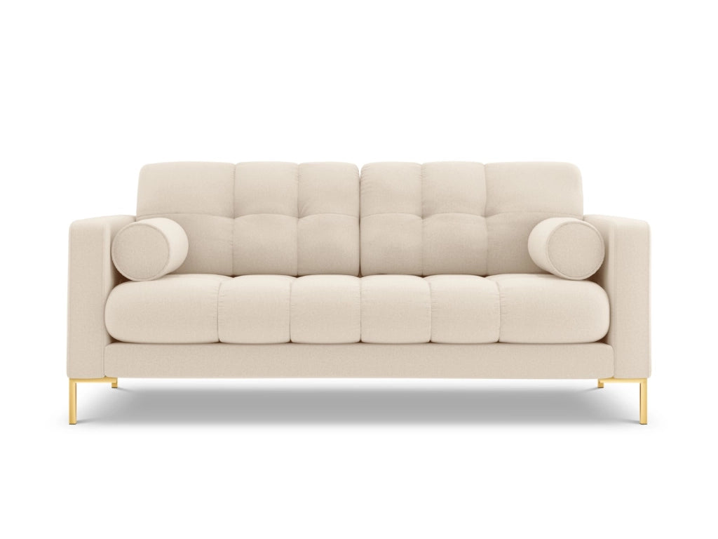 Cosmopolitan Design - Divano "Bali" 3 posti in tessuto strutturato beige chiaro 