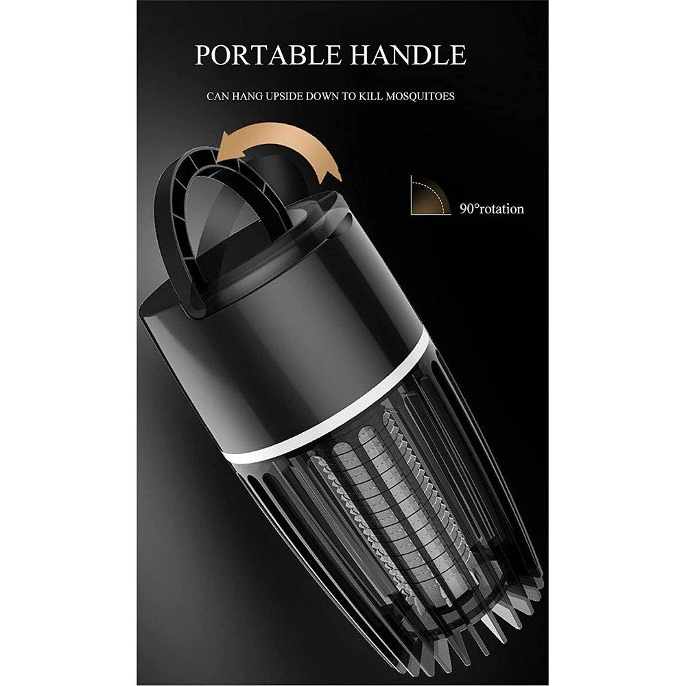Trade Shop - Antizanzare Elettrica Fotocatalitico 360° Portatile Luce Viola Alimentatore Usb -