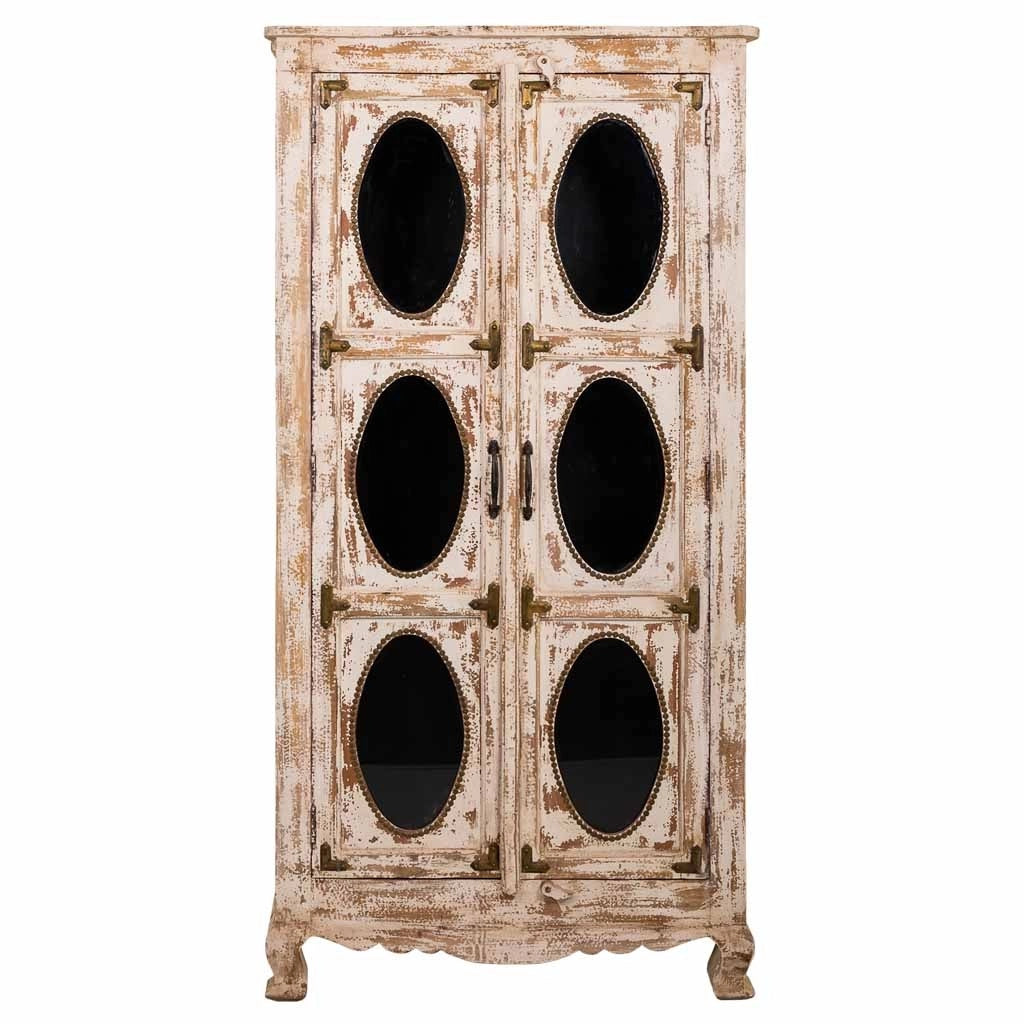 Vetrina in legno marrone 91x40x183h