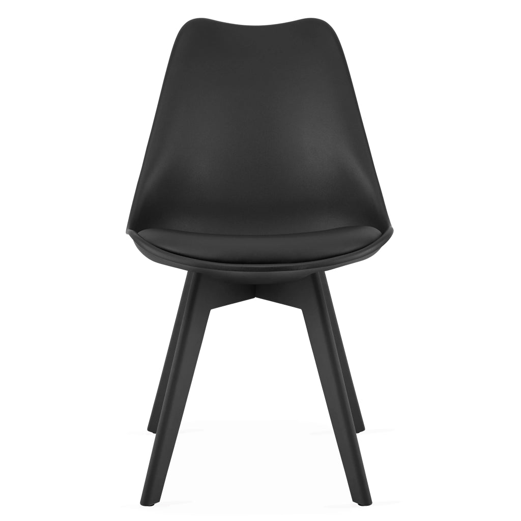Sedia VALORA RIXK - Design ergonomico nero per soggiorno x4