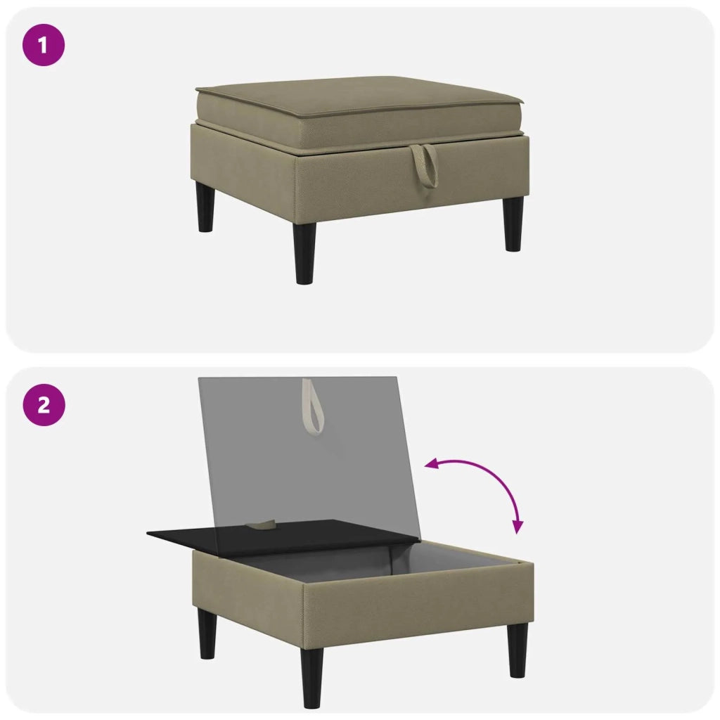Pouf con Storage Cachi Velluto