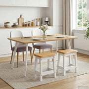 VidaXL Sgabello da bar EKAI 2 pcs Bianco 40 x 29 x 45,5 cm 42037012