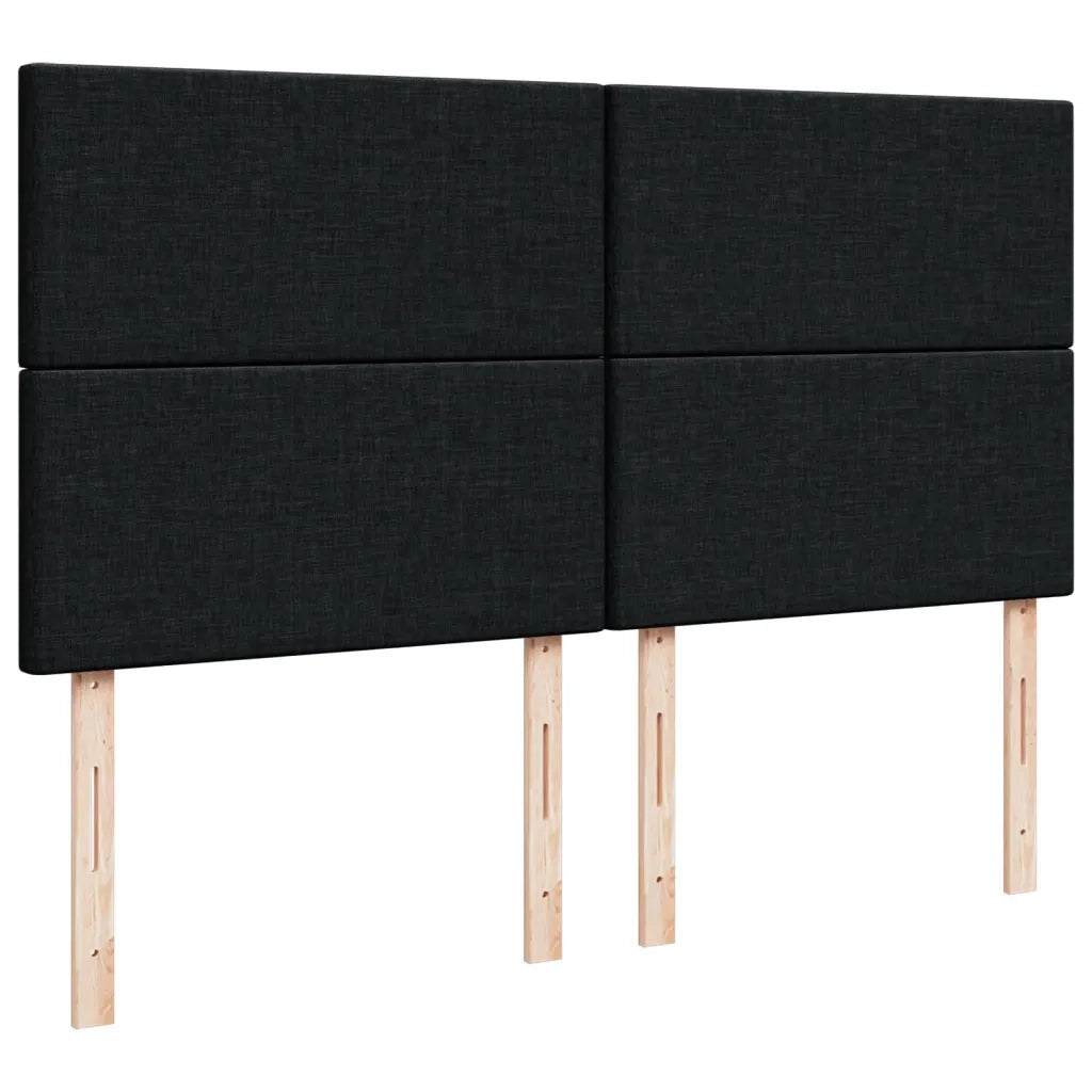 Giroletto a Molle con Materasso Nero 180x200 cm in Tessuto
