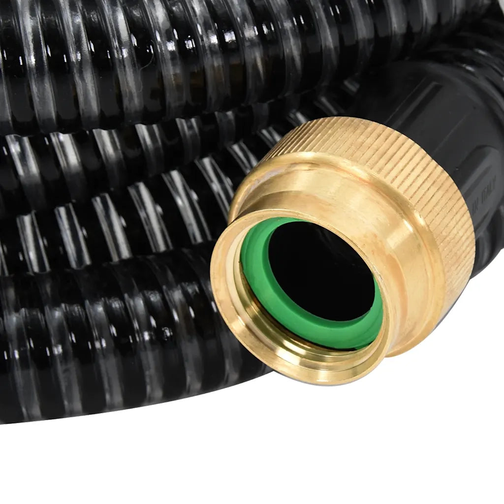 Tubo di Aspirazione con Connettori in Ottone 5 m 25 mm Nero CFW7636706