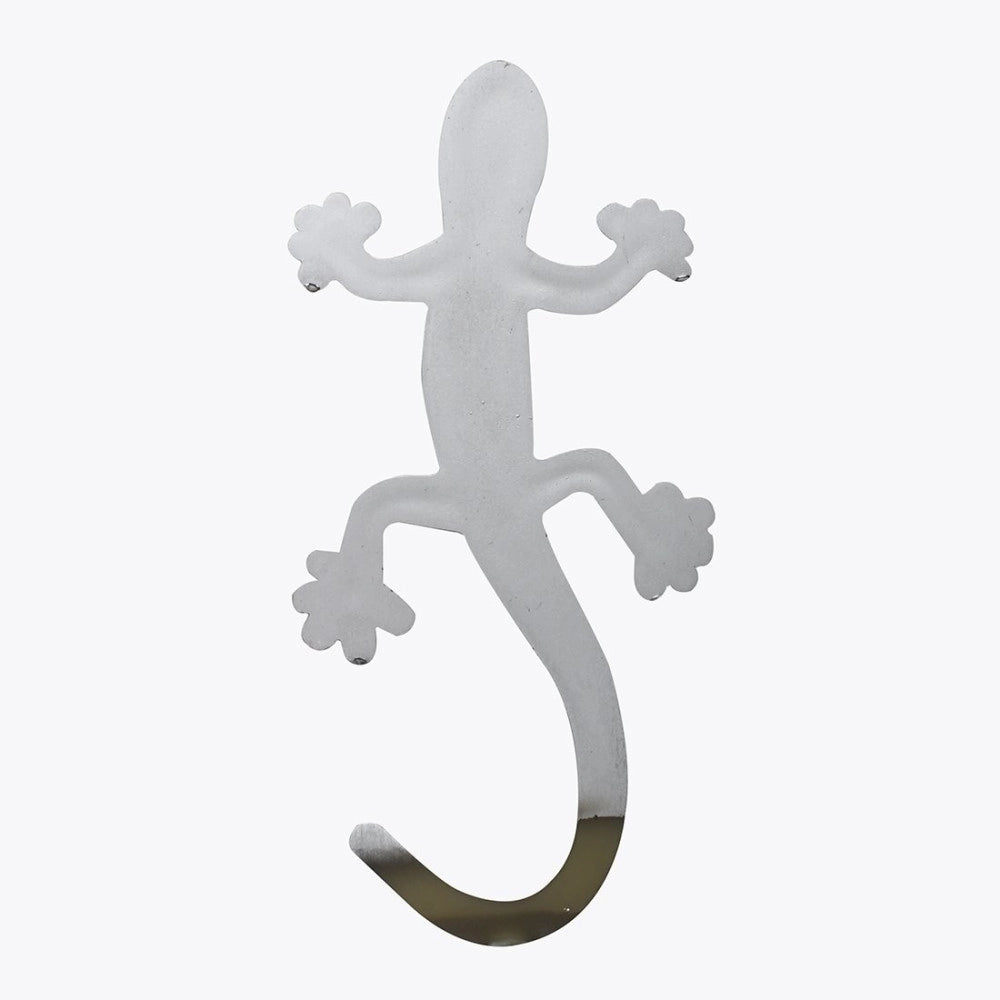 Trade Shop - Adesivo Decorazione 3d In Pvc Cromato Per Auto Figura Stemma Geco Geko Sticker -