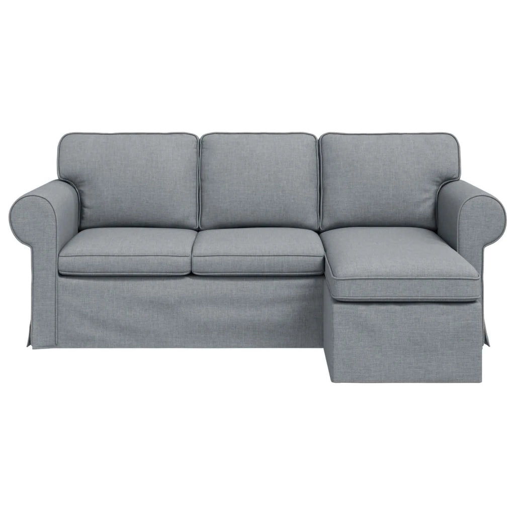 Divano Grigio chiaro 195 x 138 x 80 cm Tessuto 42024327