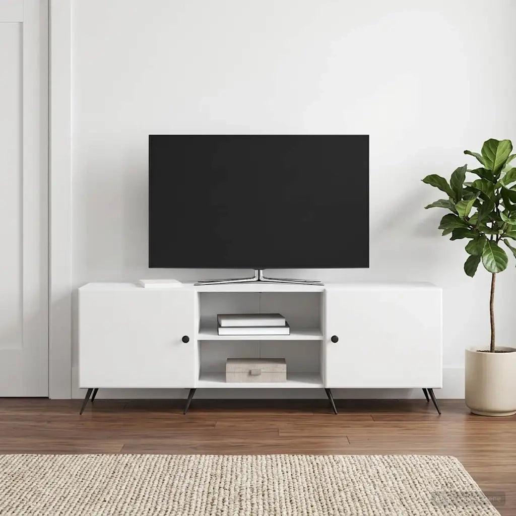 Mobile TV Bianco Lucido 150 x 31 x 50 cm Legno ingegnerizzato 895609