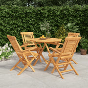 Set da Pranzo per Giardino 5 pz in Legno Massello di Teakcod mxl 76311