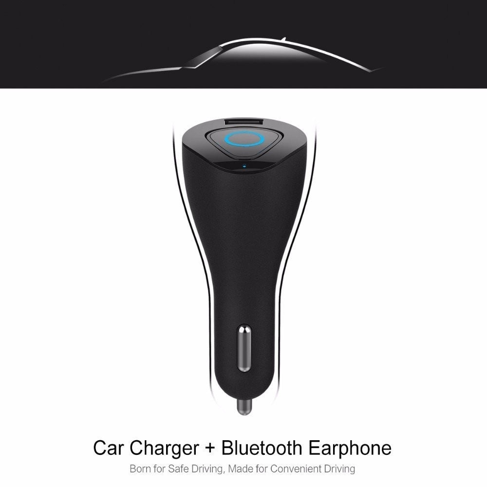 Trade Shop - Auricolare Bluetooth Mini Wifi Usb Microfono Caricacatore Auto Per Smartphone -