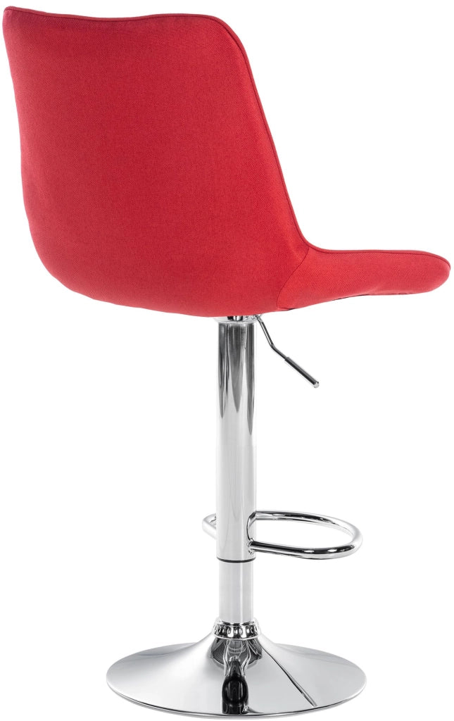 Sgabello Toni Tessuto rosso,cromo