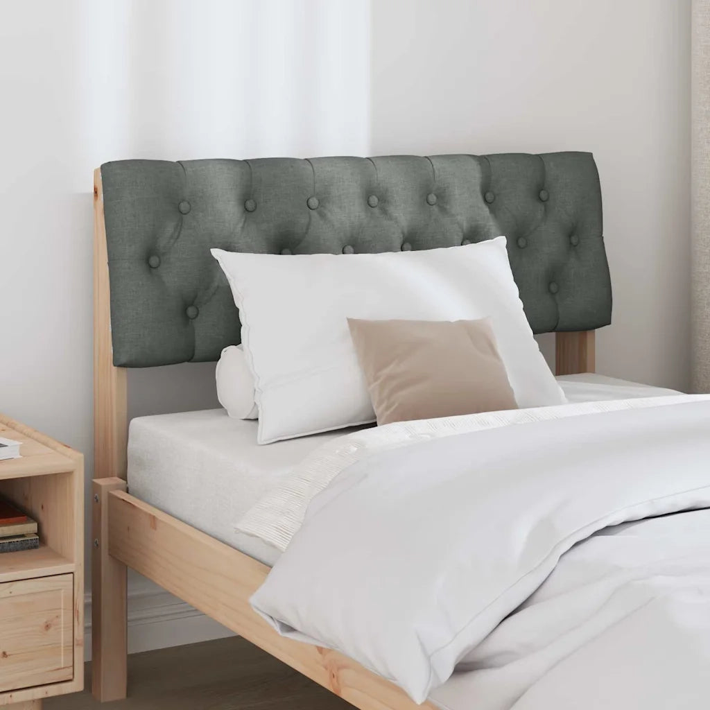 Testiera | Testata imbottita Grigio scuro 90 cm Pino massello