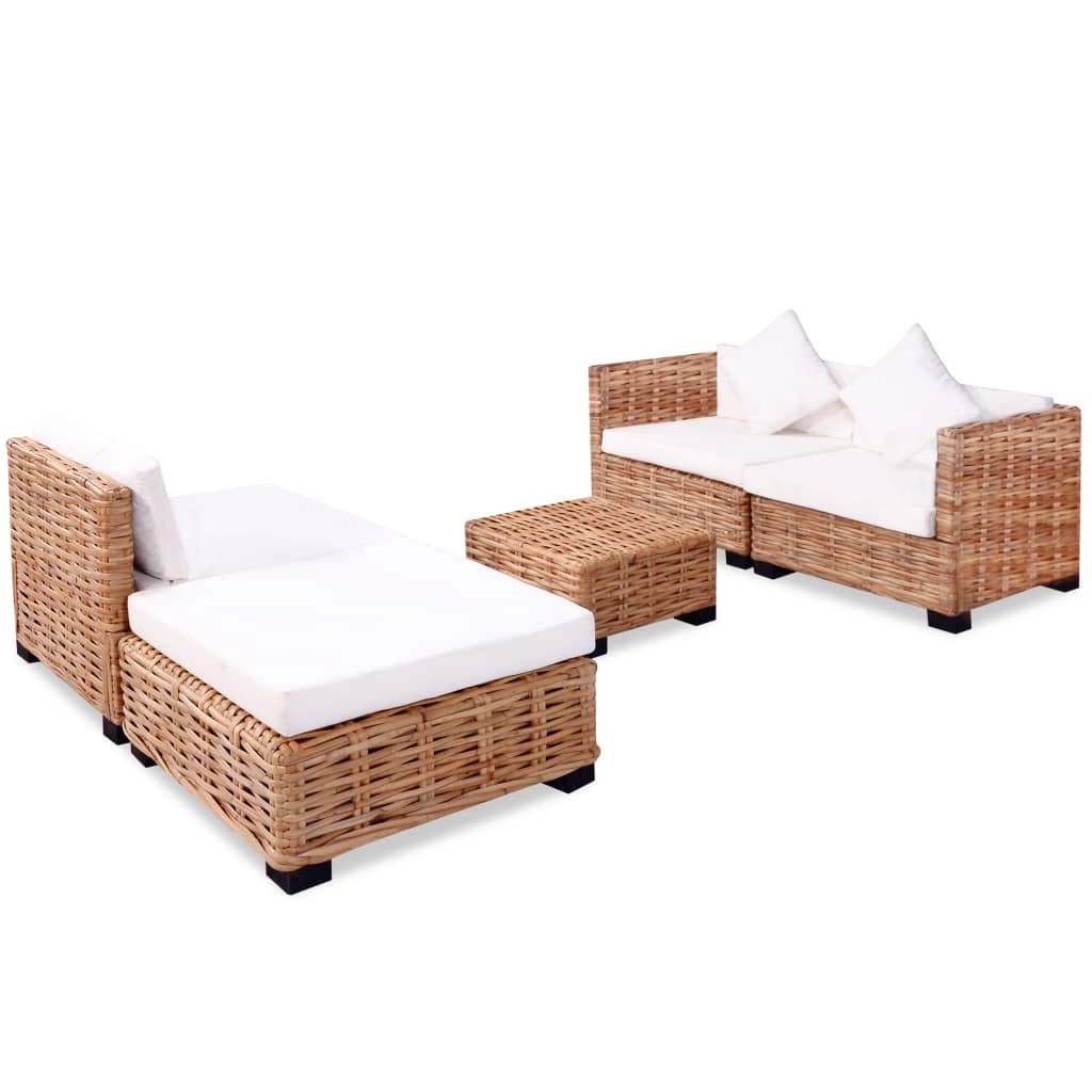 Set di divani in rattan naturale da 14 pezzi 02_0014493