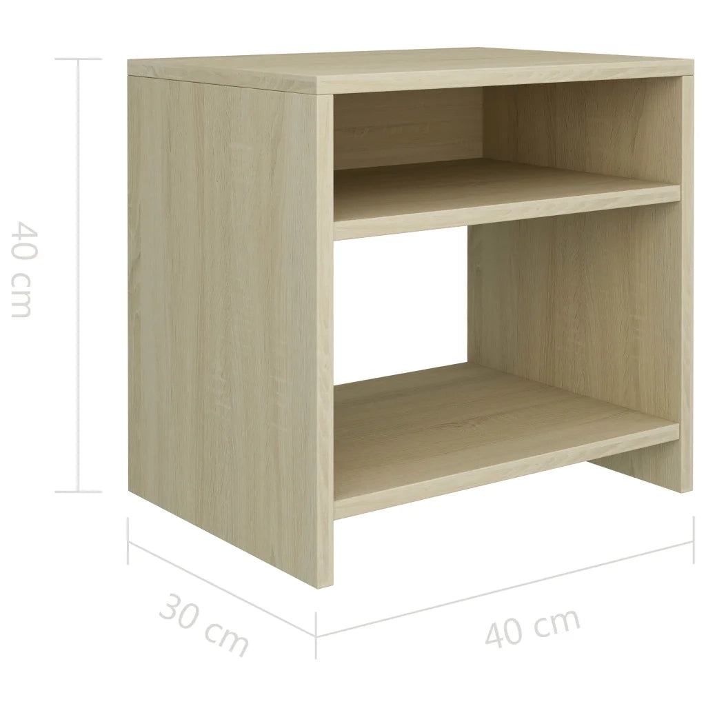 Comodino | Armadio da Notte | Mobiletto da notte Rovere Sonoma 40x30x40 cm in Legno Multistrato