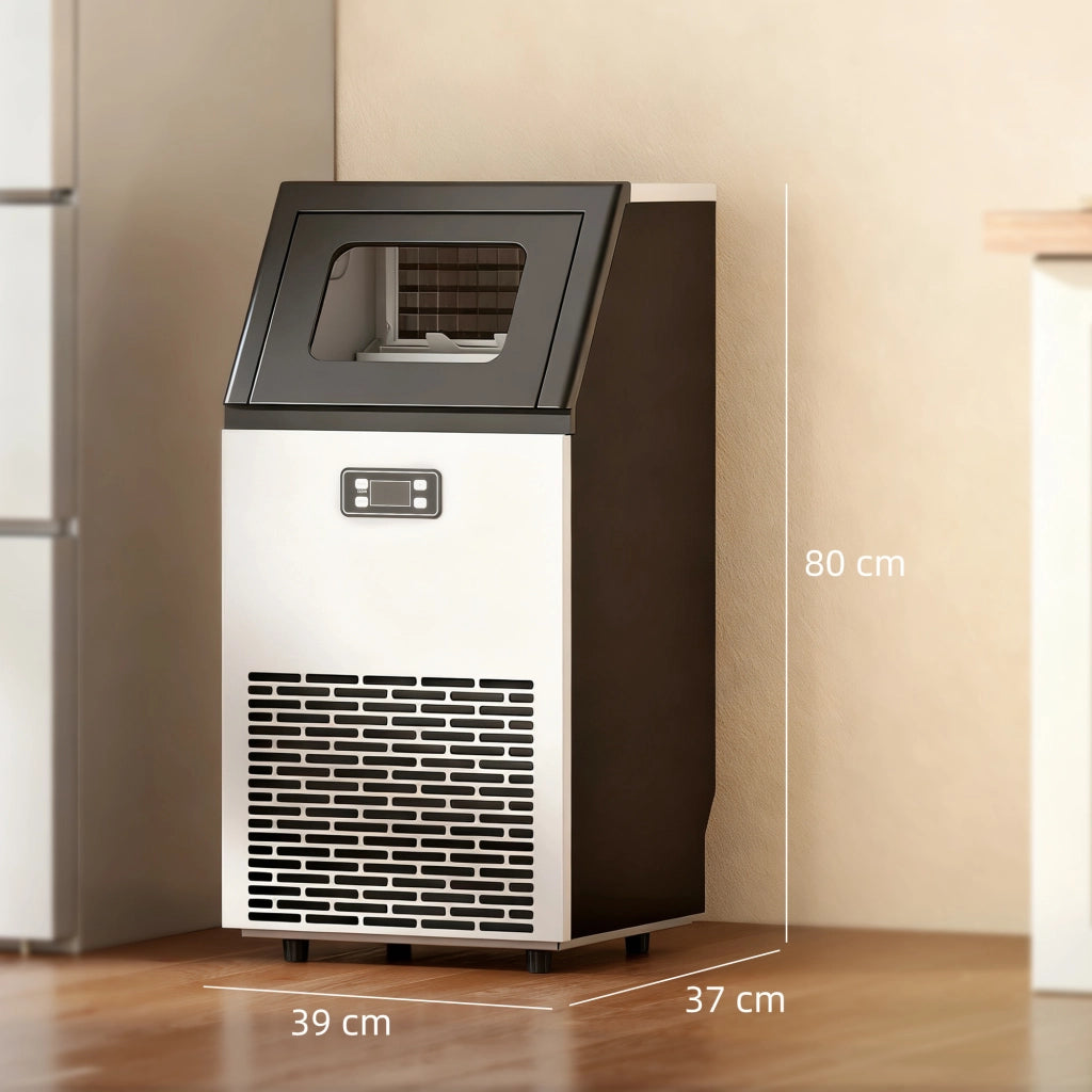 Macchina per cubetti di ghiaccio commerciale 45 kg/24H ¨C zephmum ¨C con serbatoio da 11 kg e display LCD
