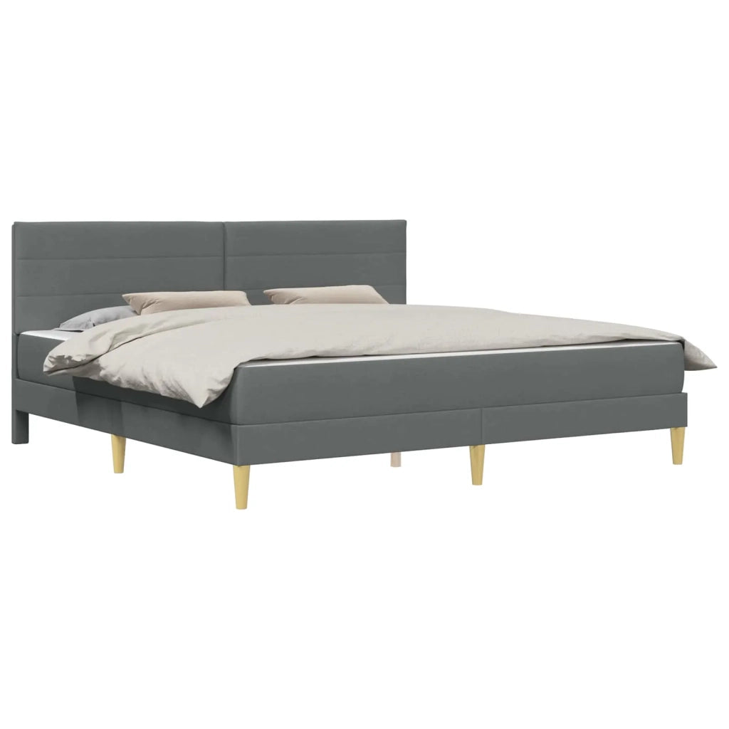 Struttura del letto Grigio scuro 200 x 200 cm Poliestere