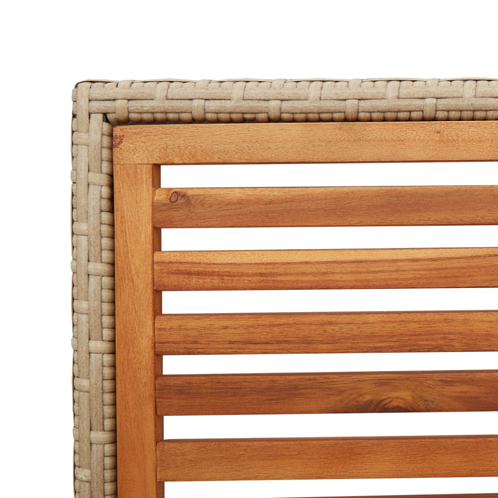 Sedia da Giardino Impilabile  con Cuscini 2 pz Beige in Polirattan