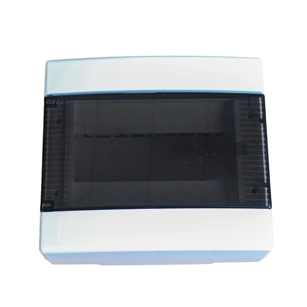 Centralino da parete 8 moduli, bianco IP40, 200x180x100 mm, RAL 9016, ideale per installazioni elettriche domestiche e industriali