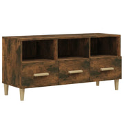 Mobile TV multimediale scaffale TV credenza mobile TV sala da pranzo soggiorno camera da letto rovere affumicato 102 x 36 x 50 cm legno ingegnerizzato marrone 02_0027300
