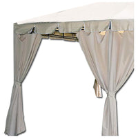 Gazebo da Giardino in Acciaio 3x4m Bauer Armonia Ecrù