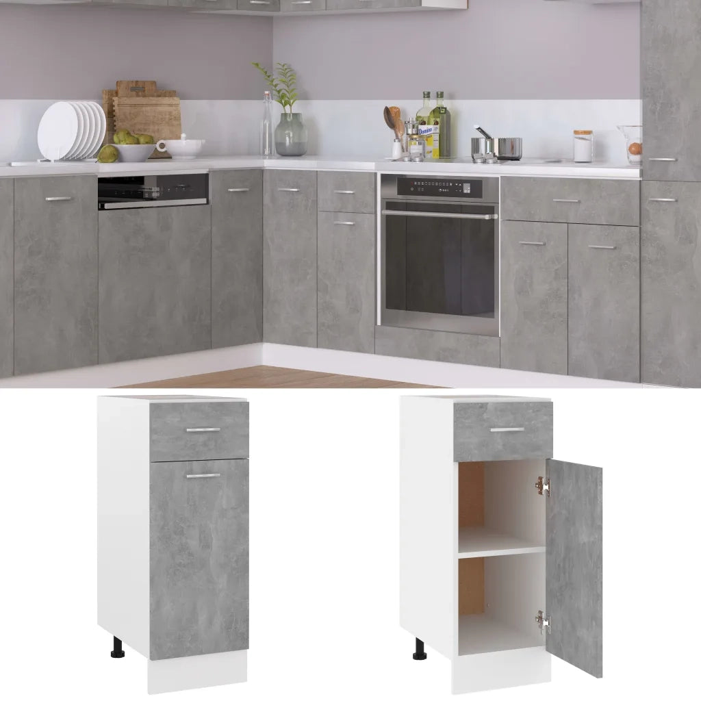 Armadio Inferiore Cassetto Grigio Cemento 30x46x81,5Multistratocod mxl 94732