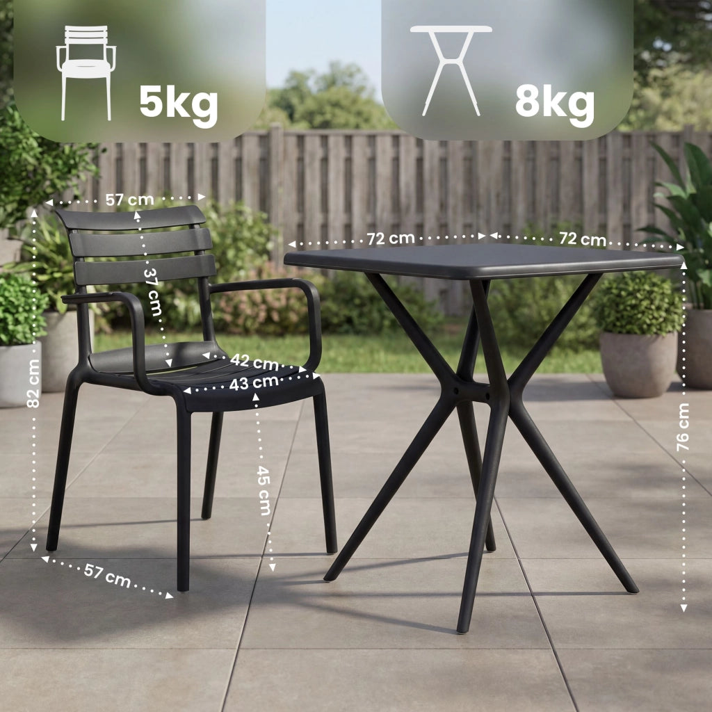 Gartenmцbel-Set Avena mit 4 Stьhlen