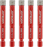 Set di 5 gatenzaag 8 mm a diamante con sistema di cambio rapido a forma di esagono - per ceramica, porcellana, marmo, granito, quarzo