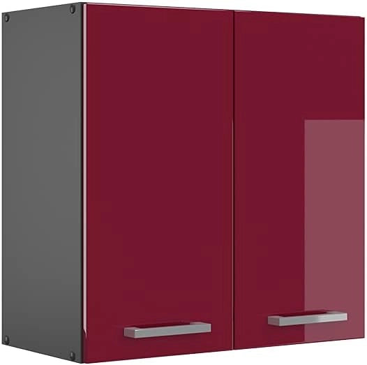 Pensile da cucina R-Line, Rosso lucido, 60 cm, per la libera combinazione all'interno di sistemi cucina modulari