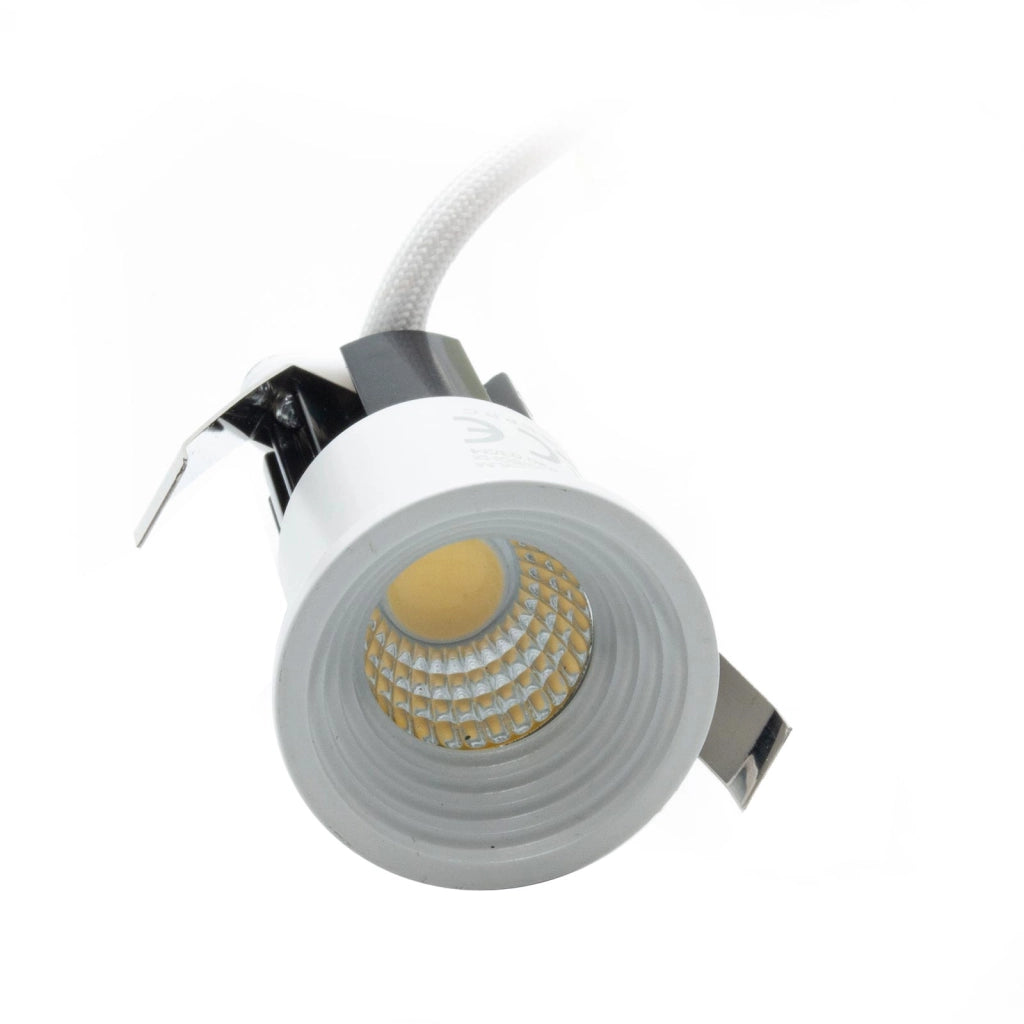 Faretto SPOT punto luce incasso 3cm LED 3W mini segnapassi interni illuminazione gradini scale vetrine mensole mobili 230V BIANCO 3000K