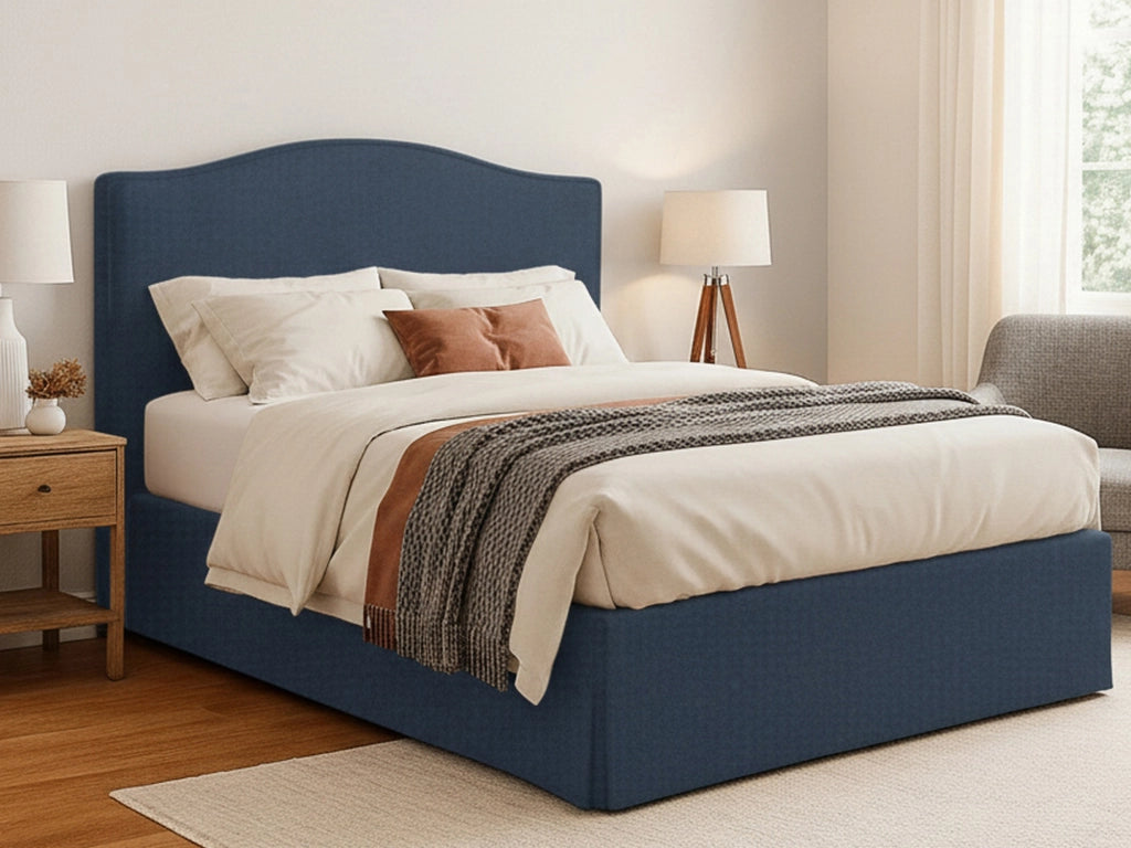 Blyth, Letto Piazza e Mezza Sfoderabile Made in Italy, blu