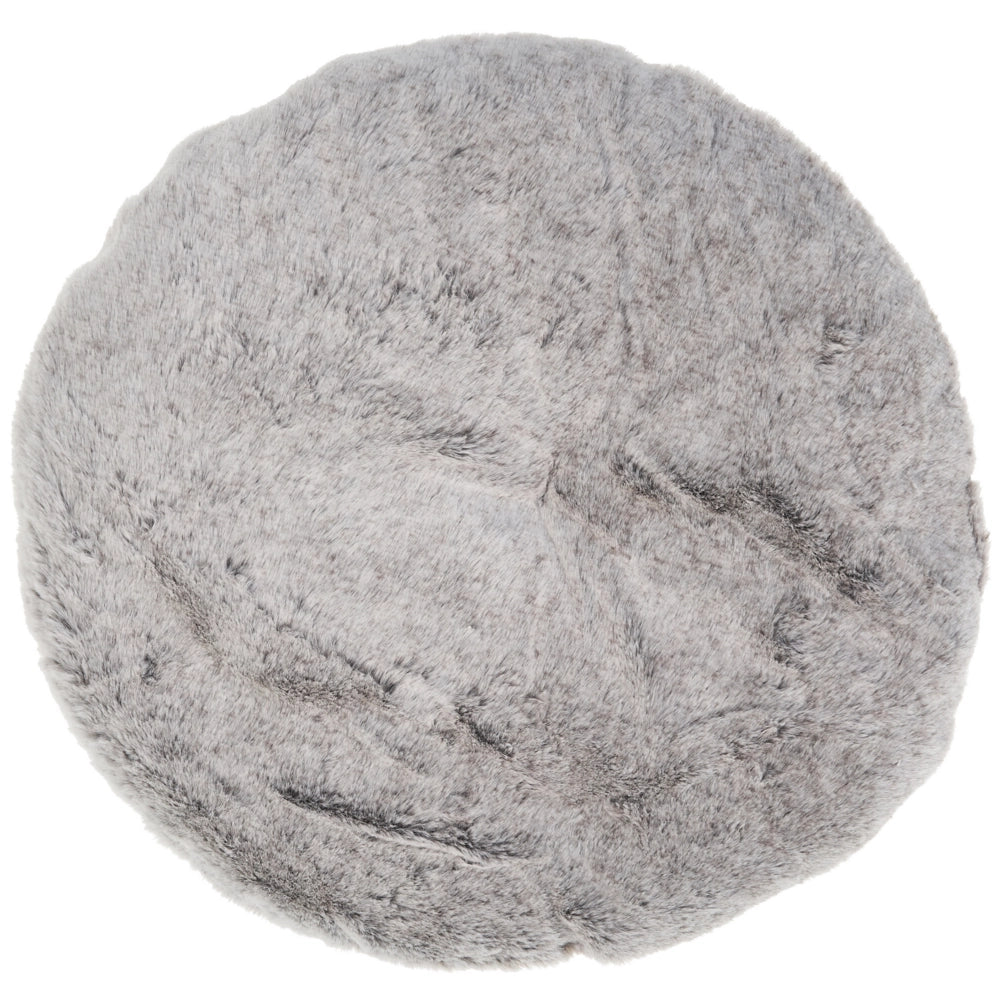 Letto per animali domestici Beige Cotone Poliestere Inserto soffice ø 44 cm per cani gatti Forma rotonda con maniglie