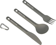 Set di stoviglie leggero - 3 pezzi con cucchiaio forchetta coltello - Utilizzo per campeggio e outdoor