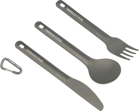 Set di stoviglie leggero - 3 pezzi con cucchiaio forchetta coltello - Utilizzo per campeggio e outdoor