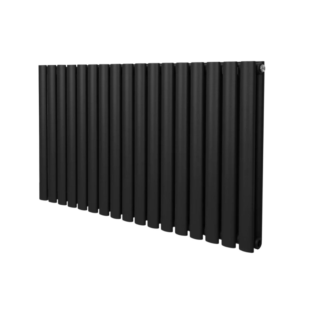 Radiatore a colonna ovale - 600 mm x 1020mm - Nero