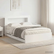 Telaio del letto con storage con testiera Bianco 150 x 200 cm 3434057