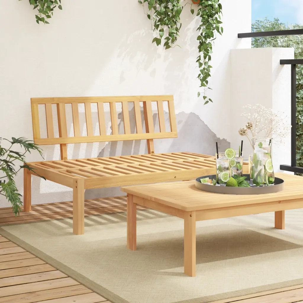 Divano Centrale da Giardino Pallet in Legno Massello di Acacia 365850