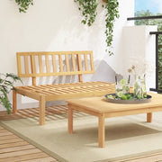 Divano Centrale da Giardino Pallet in Legno Massello di Acacia 365850