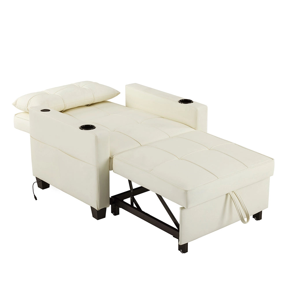 Divano letto 3 in 1 - Xylo - con porta-bicchieri e USB per spazi piccoli