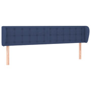 Testiera | Testata ad Orecchio Blu 183x23x78/88 cm in Tessuto