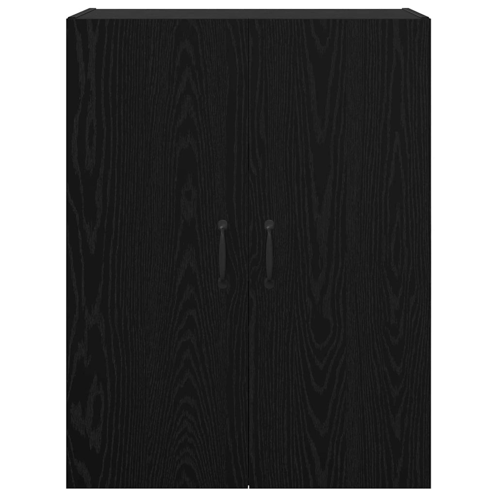 vidaXL Armadio pensile Rovere nero 69.5 x 34 x 90 cm Legno multistrato