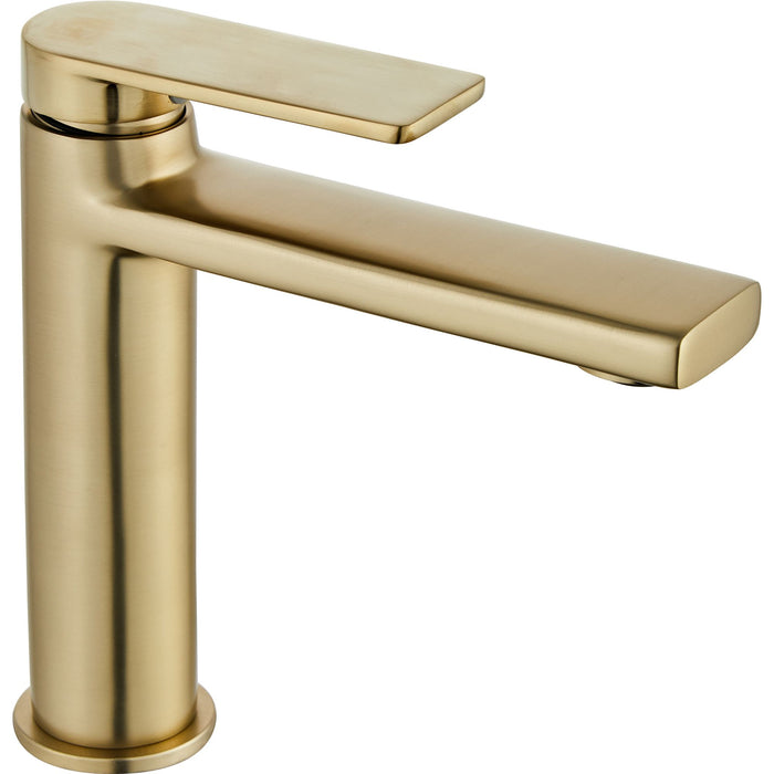 Rubinetto Da Lavabo Rea Verso Brush Gold Low