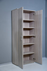 Armadio 2 Ante 6 Ripiani 72,3x36x177,1 cm in Truciolare Nobilitato Olmo