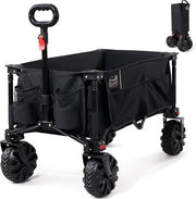 Carrello pieghevole XXL con pneumatici larghi - carrello da trasporto per tutti i terreni esterni - acquisto all'ingrosso - carico massimo 100 kg