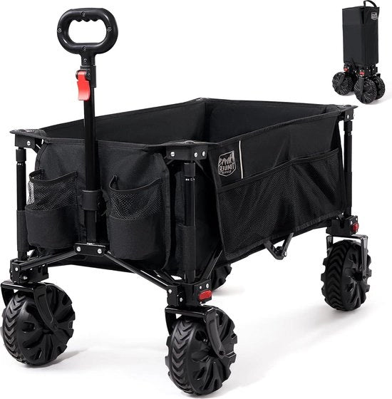 Carrello pieghevole XXL con pneumatici larghi - carrello da trasporto per tutti i terreni esterni - acquisto all'ingrosso - carico massimo 100 kg