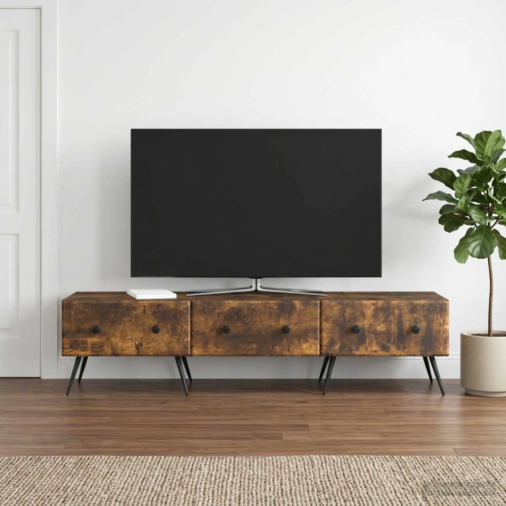 Mobile TV Rovere Fumo 147 x 34,5 x 30 cm Legno ingegnerizzato 895630