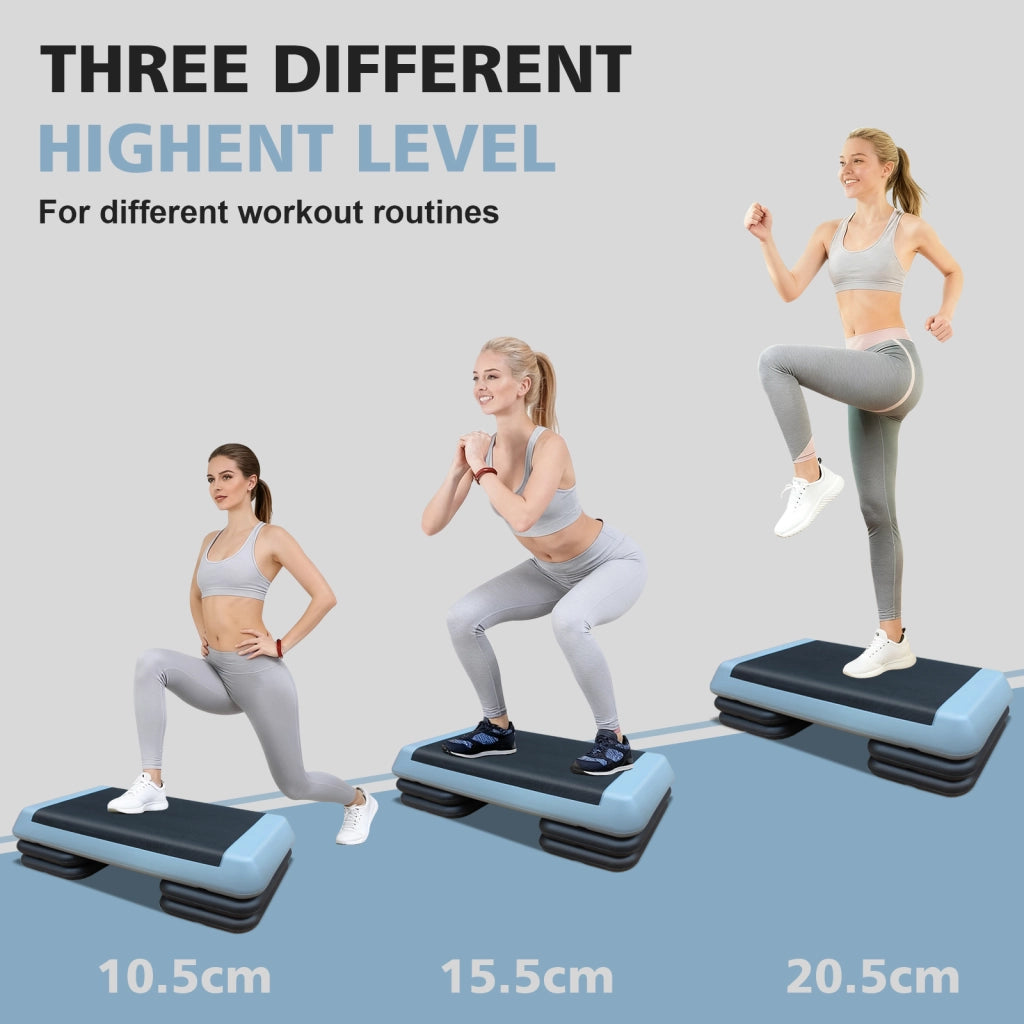 Stepper Aerobico Regolabile ¨C Minimal ¨C Grigio Nero 76cm con 4 supporti