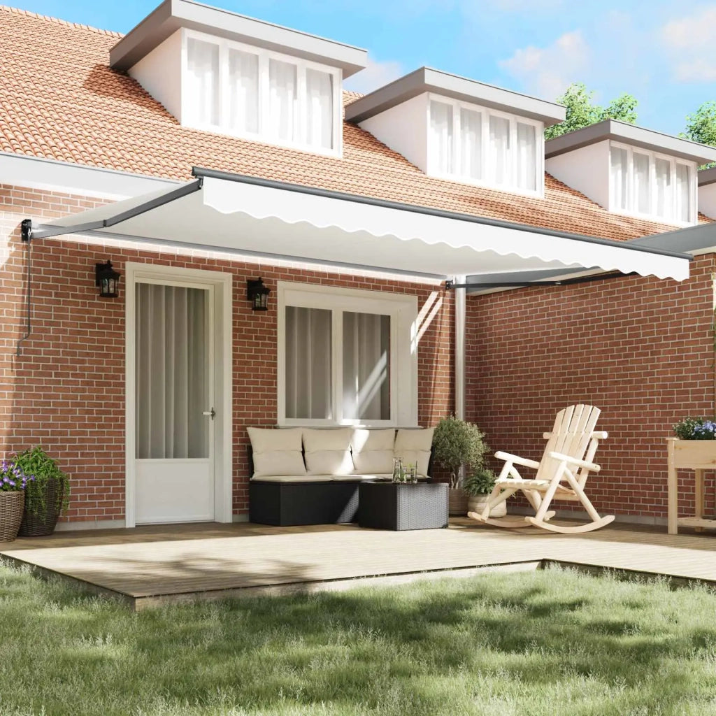 Tenda da Sole Bianco 450 x 300 x 165 cm Poliestere e Metallo 3330993