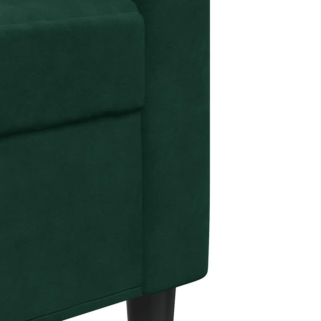 vidaXL Divano a 3 Posti Verde Scuro 180 cm in Velluto